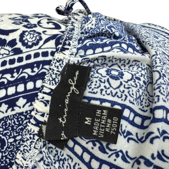 City Triangles Women Blue Short Sleeve Cold Shoulder Swim Suit Cover Up Dress M - Picture 5 of 5